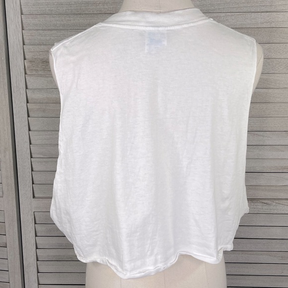 GILDAN Vintage Y2K Bud Light/NHL Upcycled Cropped Sleeveless Tee-XL - Picture 4 of 4